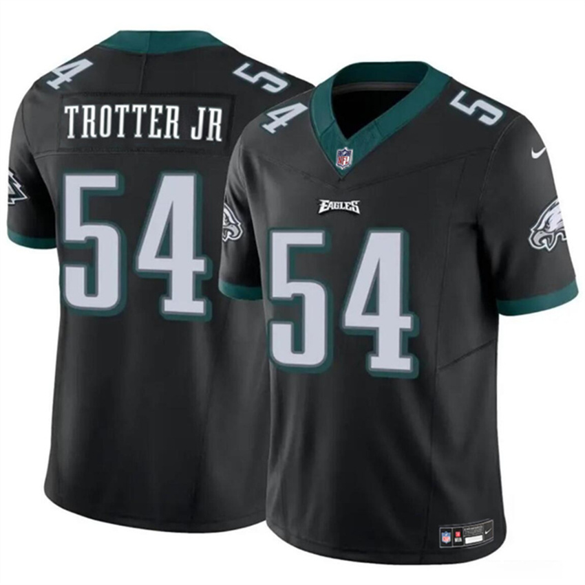 Men's Black Philadelphia Eagles #54 Jeremiah Trotter Jr 2024 Draft F.U.S.E Vapor Untouchable Limited Stitched Football Jersey